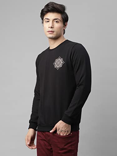 Image of Rigo Fleece Printed Round Neck Sweatshirt for Men | Full Sleeves Sweatshirt for Men | Casual Wear & Stylish Sweatshirts for Men