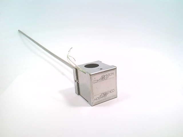 Johnson Controls TE-636JM-1 Series TE-6300 Thermistor Temperature Sensor, 10k ohm, Type II, Metal Enclosure, Duct Mounting Style, 18" Probe Length