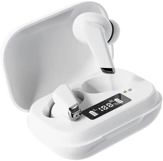 Genai True Wireless Earphones in charging case with LED display