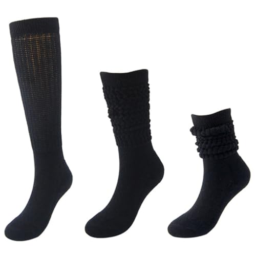 Image of Galsang Women's Slouch Socks, Long Scrunch Knit Casual Socks for Girls, B206