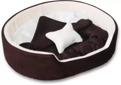 Expecting Smile Soft Velvet Sofa ShapeWith Attached Blanket Dog Cat Pet Bed, Soft and Comfortable,with Pillow Brown White 1 (B0C4YWMPNG) Amazon Price History, Amazon Price Tracker