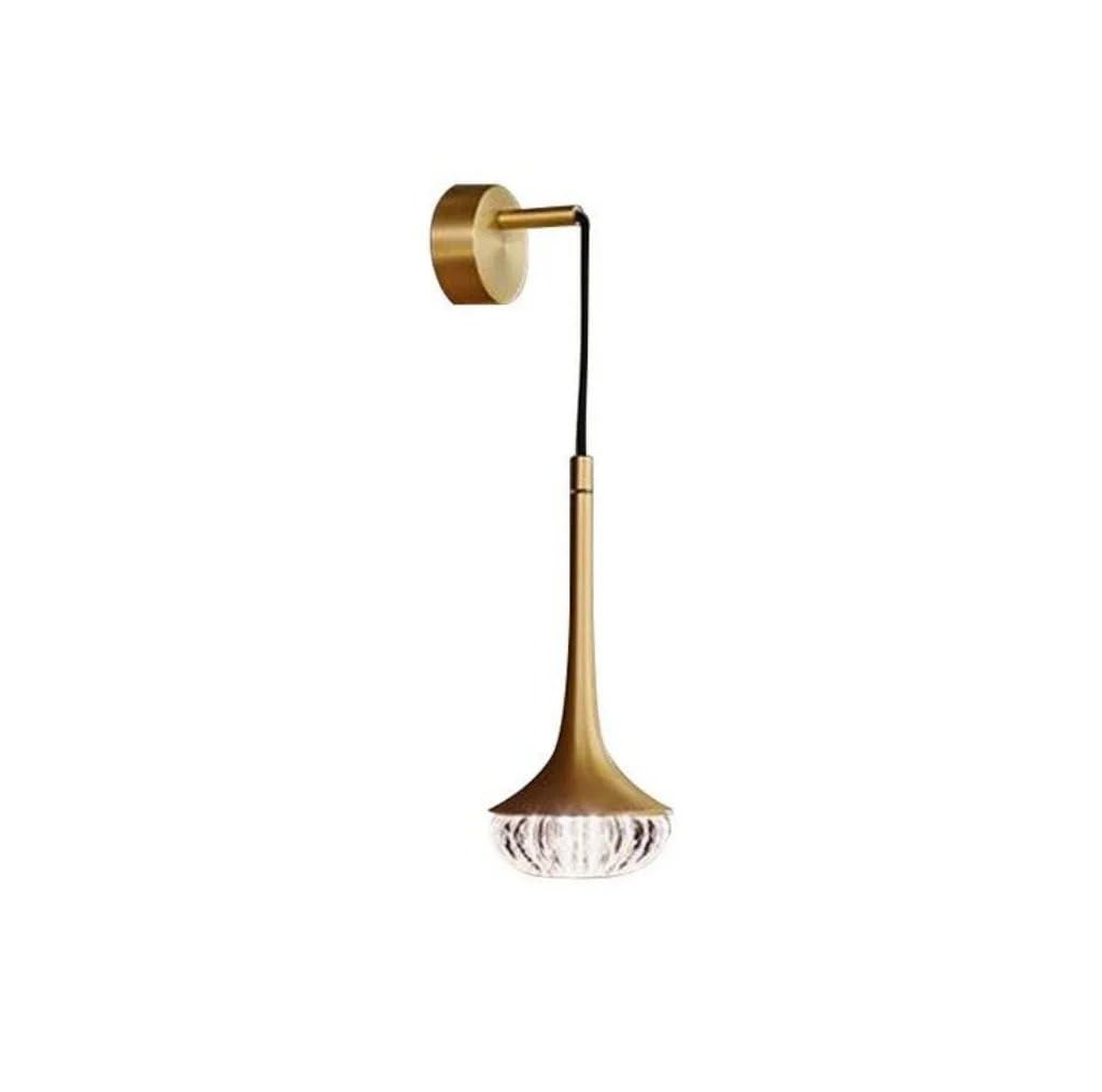 OLSKFUH Wall Lamp, V-Intage Brass Cord Pendant Wall Sconce Fixture Lighting Living Room Glass Wall Lamp Bedroom Model Led Light,
