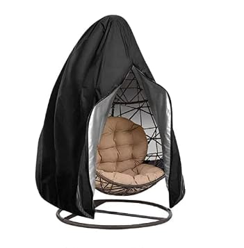 PRANYAX Waterproof and Dust Protector Single Swing Chair Cover Polyester Patio Hanging Durable Lightweight with Zipper Fits. (Large) Single Seater(Large)-picture-27