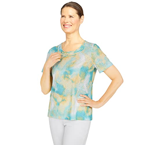 Haut dévoré anti-teint terne aux couleurs Aqua et Lemon pour un style estival éclatant
