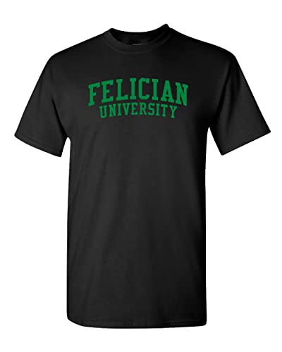 Felician University Unisex Short Sleeve T-Shirt (Black, Medium) - Felician Golden Falcons Apparel