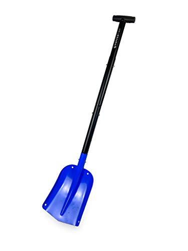 PUFFERFISH Really Big Sand Shovel - Lightweight Collapsible 4 Piece Aluminum Shovel for Beach - Customizable to 3 Different Lengths - Ideal for Sand Castles
