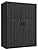 KINYING Outdoor Vertical Storage Shed,57 Cu.ft Outdoor Storage Cabinet Waterproof,Resin Sheds & Outdoor Storage Clearance for Garden,Patio,Backyard,Lockable (Black)