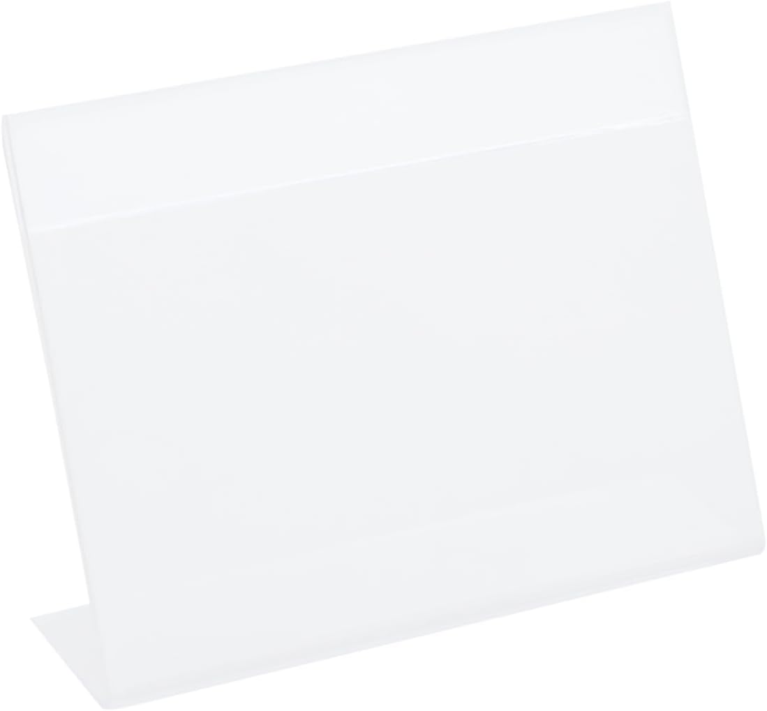 Garneck 12pcs Plastic Price Tag Holders for Retail Supermarket, Merchandise Label Display Rack, Sturdy Pricing Supplies for Store Shelf Organization