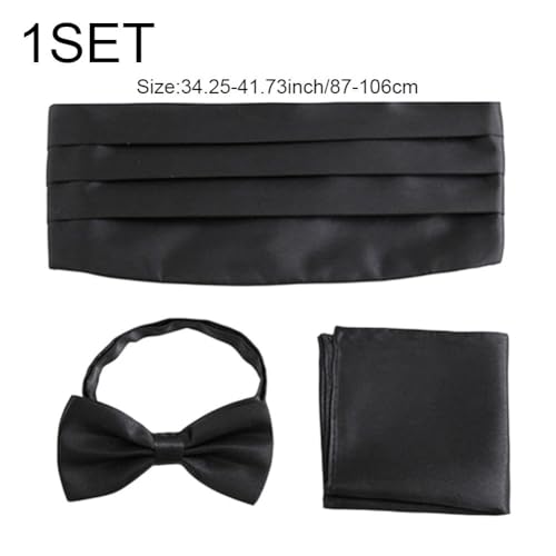 Set Clásico de Corbata de Moño, Fajín y Pañuelo para Hombre miniatura 3