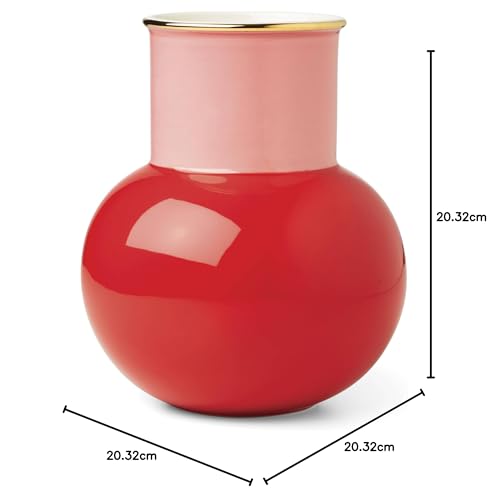 Vase Kate Spade Make It Pop Rouge Chaud pour table de salon moderne - 7