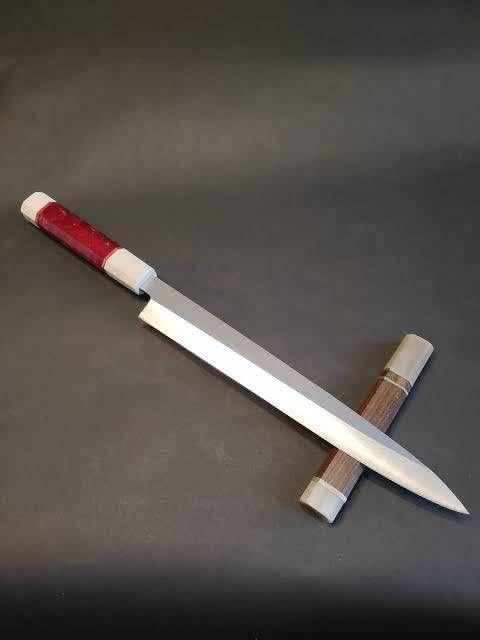 超ウルトラ鏡面仕上V金10号本焼柳刃包丁270mm デュポンコーリアン