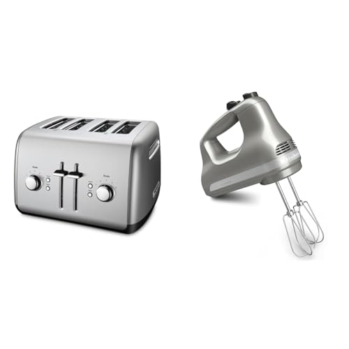 KitchenAid 4-Slice Toaster and 5-Speed Hand Mixer Bundle - KMT4115 and KHM512