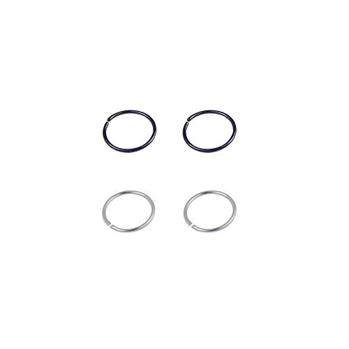 Generica Piercing Deni Aros Nariz peque�os finitos Acero Inoxidable 4 Piezas 0,6mm 7mm