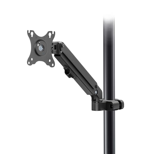 Maclean MC-459 Monitor Holder 17"-27" Pole Mount Arm 28-60mm Full Motion Flat & Curved Screens 7kg VESA 75x75 100x100 Swivel Tilt Rotate Universal Monitor Mount - Image 2
