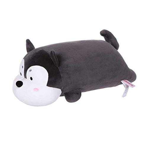 MINISO Shiba Inu Dog Plush Toy Cute Plushies Stuffed Animal Doll Gift Pillow for Boy Girl 13" -Dark Grey
