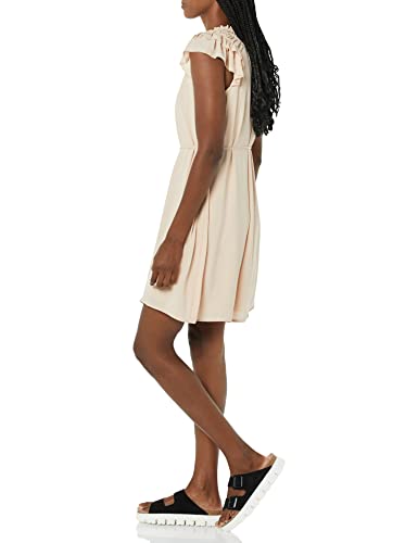 Amazon-Essentials-Womens-Relaxed-Fit-Lightweight-Georgette-Split-Neck-Flutter-Sleeve-Shift-Dress