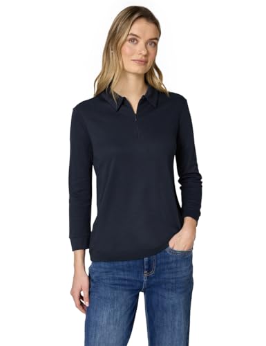 Polo con cremallera mujer Street One 3228916 camiseta cuello polo manga corta casual transpirable
