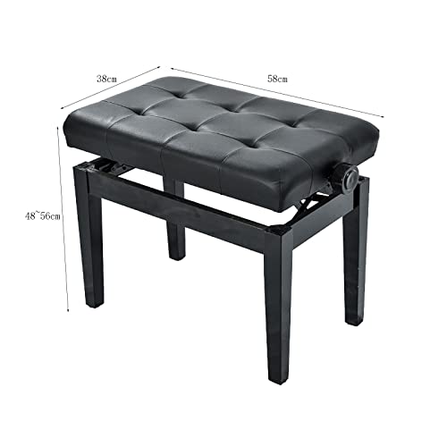 KOIAMVZW Tabouret de Piano en Similicuir Banc de Piano pour Une Personne Tabouret de Piano rembourré réglable en Hauteur de qualité supérieure, avec Cadre en Bois Massif, Robuste et Durable - Les Beatles, Paul McCartney, John Lennon, RIngo Starr, George Harrison KOIAMVZW Tabouret de Piano en Similicuir Banc de Piano pour Une Personne Tabouret de Piano rembourré réglable en Hauteur de qualité supérieure, avec Cadre en Bois Massif, Robuste et Durable – Image 3