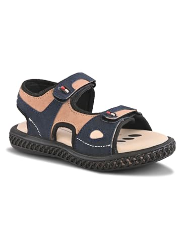 Image of Steprite Kids' Boy Sporty Strappy Sandal, Double Hook-and-Loop Straps, Cushioned Footbed, Open-Toe