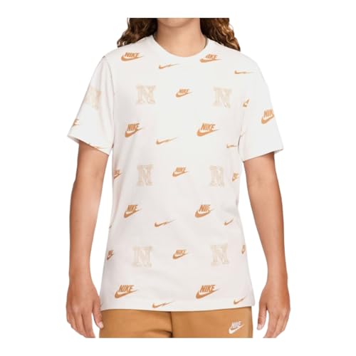 Nike NSW Club Mens Short Sleeve Shirt (White/Brown)