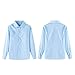 Teen Girls Oxford Shirts School Uniform Dress Shirts Button Down Collared Tops Plain Preppy (Blue, 12-13 Years)