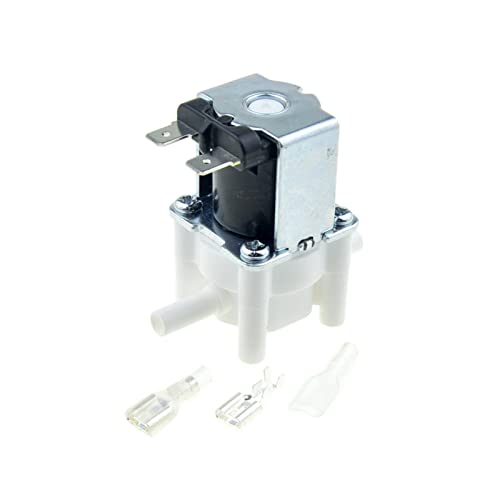 Válvula Válvula solenoide de plástico eléctrica 12V 24V 220V Normalmente cerrada Abierta 1/4 3/8 Tubería Conexión rápida Sistema de ósmosis inversa de agua RO (Specification : 3/8 ( Color : Motor Wi