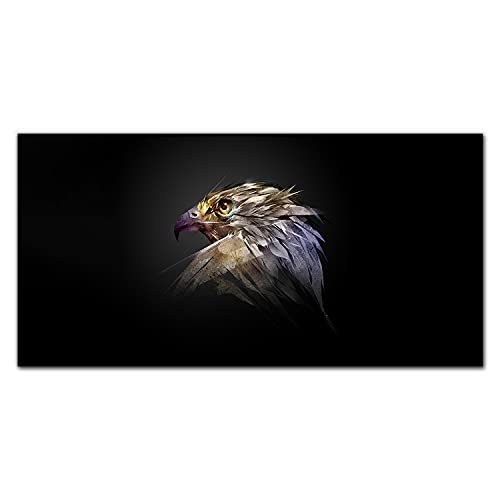 Tableau en verre acrylique oiseau d'aigle 100x50cm pour decoration murale