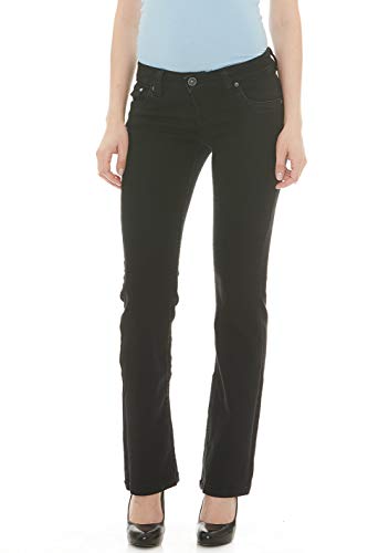 Suko jeans Womens Power Stretch Boot Cut Jeans 17324 Black 2X32