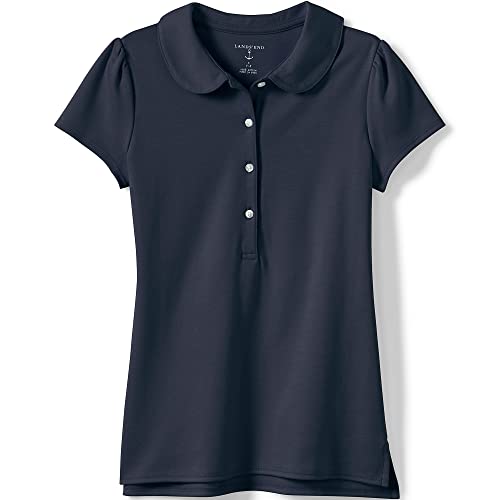 Image of Lands' End Girls Short Sleeve Peter Pan Collar Polo Shirt