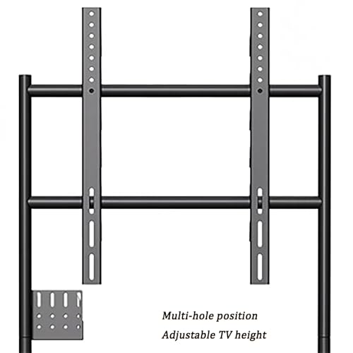 Soporte móvil para TV ajustable en altura, 79 cm, rojo miniatura 5
