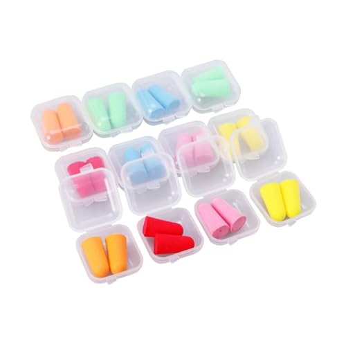 FOMIYES 6 cajas Tapones de Ruido Cajas Colores Surtidos Protección Auditiva Suave para Dormir Estudiar Trabajar Bloquear Ruido Eficazmente