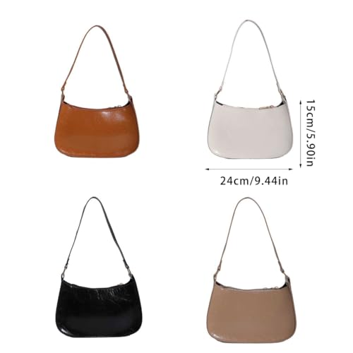 Trendy PU Leather Handbag for Women Casual Shoulder Bag Spacious Underarm Purse for Shopping and Evening Event3