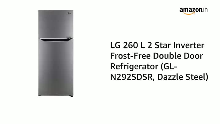 Lg 260 L 2 Star 2019 Inverter Frost Free Double Door Refrigerator Gl N292sdsr Dazzle Steel Amazon In Home Kitchen