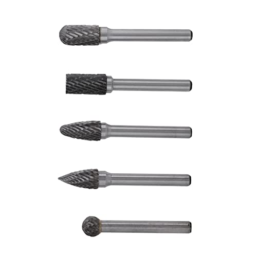 Kit de 5 fresas de carburo 6mm mango 10mm cabeza miniatura 2