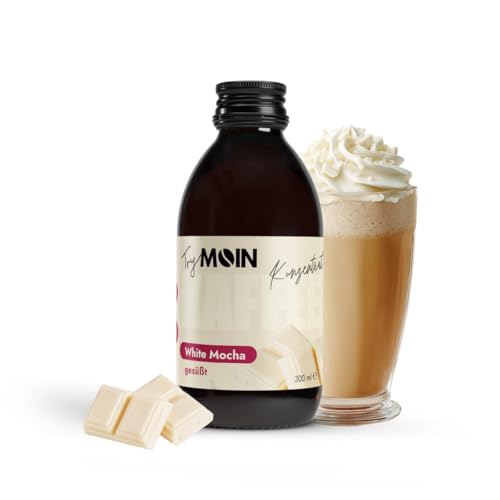 TryMOIN White Mocha – Kaffeekonzentrat mit White-Mocha-Sirup für Iced Coffee, Cappuccino, Frappé & Latte | mit Bio-Fairtrade Kaffee, 30 Portionen pro Flasche