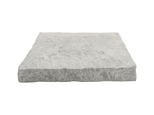 GenStone Faux Stacked Stone Flat Pillar Cap 13.5" x 13.5" x 1.75" in Arctic Smoke Color for Do It Yourself Friendly Home Improvement Projects