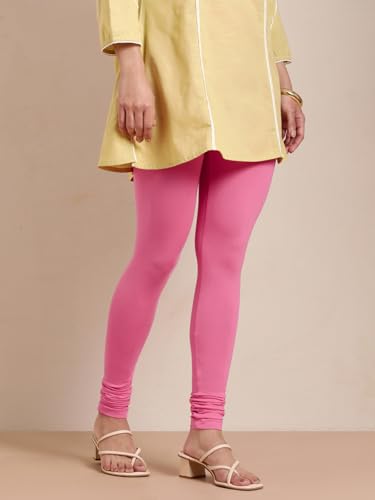 Image of TWIN BIRDS Tailored Cut and Classic Fit Super Stretchable Elastane Fabric Churidar Leggings for Women