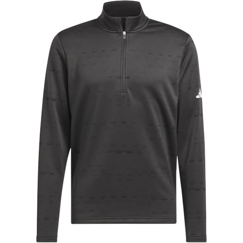 adidas Men's Core Printed 1/4 Zip Golf Pullover Charcoal/Black Xl