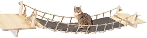 Árbol de gato de pared, pared de escalada para gatos, 3 camas par...