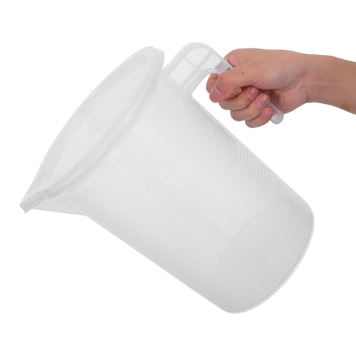 Jarra medidora grande de 3,5l MAGICLULU con tapa de plástico transparente para tiendas de té 4