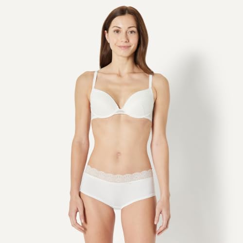 Image of Amazon Essentials Women's Padded Underwire Lace Push-Up Bra, Pack of 2