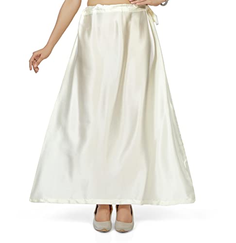 Image of Madhu Fashion Women's Satin Saree Petticoat Saree Underskirt