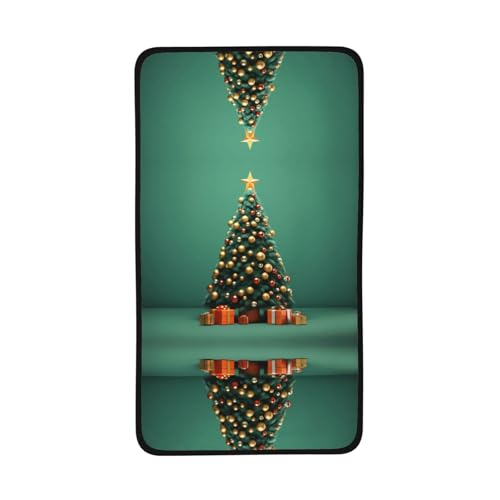 WBQLSL Christmas Tree Patterned Sports Towel (16x28 inches) - Lightweight Quick-Drying Absorbent Towel, Suitable for Swimming, Fitness, Yoga, etc.