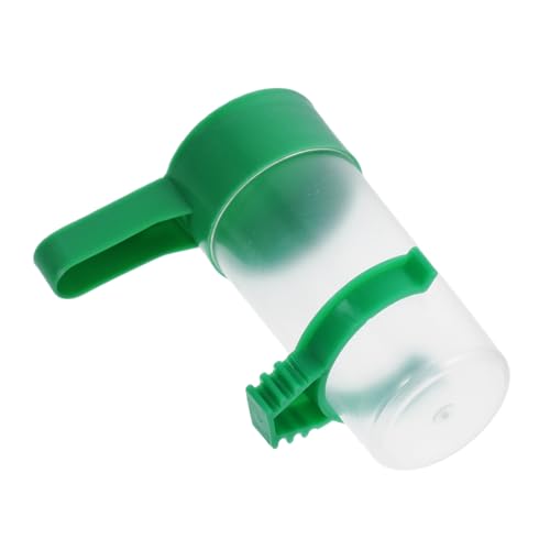 LIOOBO 5個 自動水飲み場 プラスチック製のオウムのフィーダー・ドリンカー 鳥の飲酒ツール 自動給餌器 自動鳥用給水器 鳥の餌箱ウォーターディスペンサー オウム用給水器 Abs Green