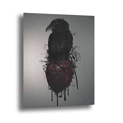 Epic Art Wall Art - Mural decorativo en aluminio cepillado, color negro, 40,6 x 61 cm