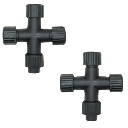 Dekofun 2 Piezas Conector Luces Navidad, 1-a-3 2 Pines Adaptador Luz Navidad Exterior, Impermeable Divisor Cortina de Luces Navideñas para Luz Cadena Guirnalda Hadas Balcón Jardín Árbol Interior
