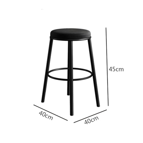 Chaise en fer noire compacte pour petits espaces et mange-debout - 4