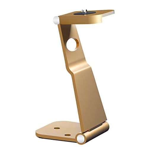 Tonalee Mini Projector Mount - Gold Adjustable Projector Stand, Easy to Install and Remove, Portable Projector Ceiling Shelf, Compatible with All Mini projectors, Cameras, webcams with 1/4 Screw Head