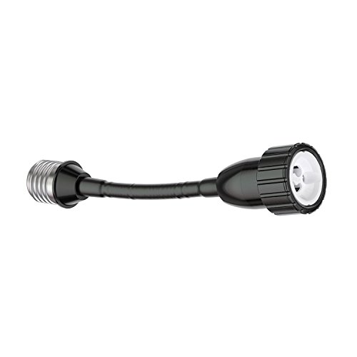 ledscom.de 4 Pieces E27 gooseneck Extension Elektra to GU10, Black - Image 3