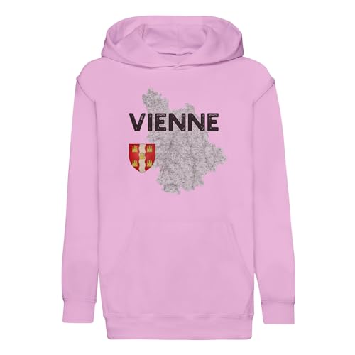 Hoodie sweat à capuche enfant Vienne 86 vêtement Poitiers carte ancienne coton
